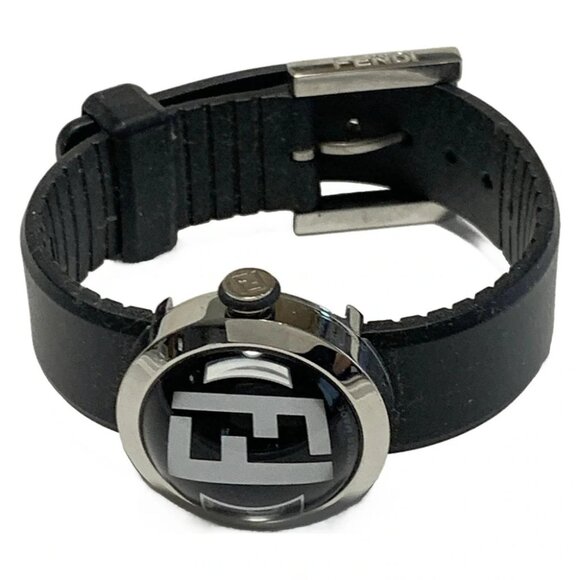 Auth FENDI boosra (Dicerorhinus buergeri) 8010L 0***** Black Women's Wrist Watch - Picture 5 of 5